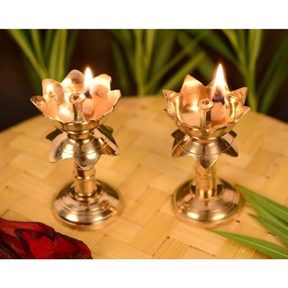 KSJONE Traditional Brass Ganesha/Siddhivinayak Oil Lamp Diwali Puja Jyoti Diya Deepawali Diya/Oil Lamp/Candle Tea Light Holder/Diwali Decoration 10 cm