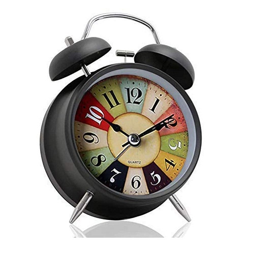 Alarm Clock for Heavy Sleeper, Silent and noTicking, Twin Bell with