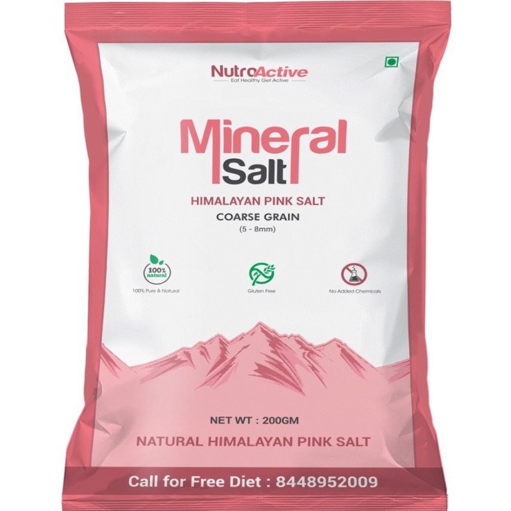 NUTROACTIVE MineralSalt Himalayan Pink Rock Salt Coarse Grain (58 mm