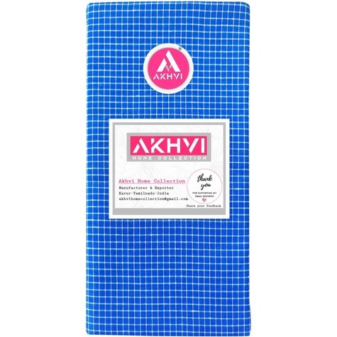 AKHVI Checkered Blue Lungi | Shopee India