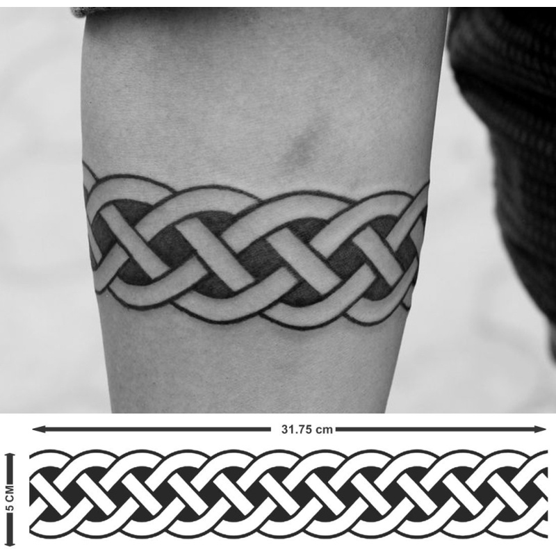 Ordershock Hand Band Tribal Temporary Tattoo Celtic Armband Tribal Temporary Tattoo Shopee India