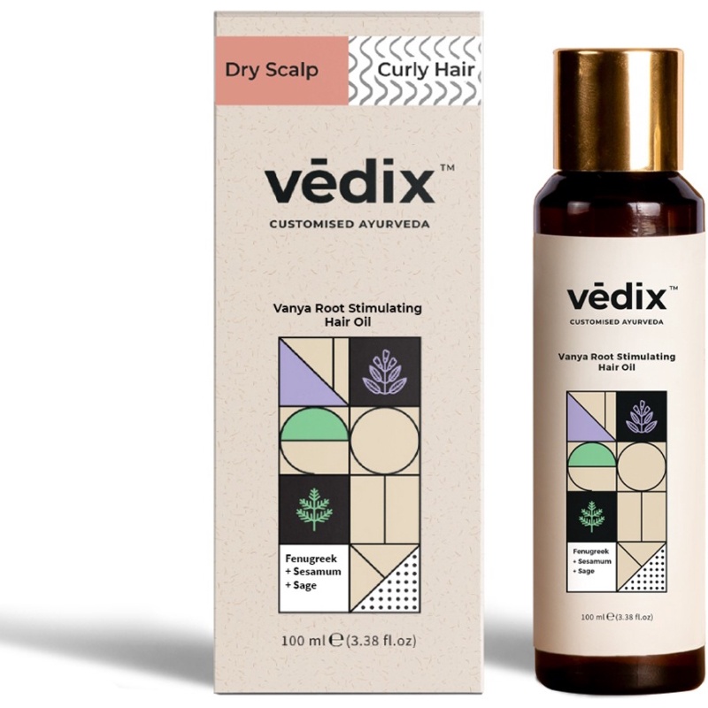 Vedix Customized Ayurvedic Vanya Root Stimulating Hair Oil for Dry