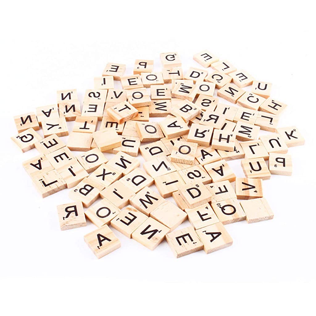 Climberty 100 Wooden Scrabble Tiles Letter Tiles Wood Pieces Diy Wood Gift Decoration Making Alphabet Coasters And Scrabble Crossword Game Great For Crafts Pendants Spelling Scrapbook Shopee India