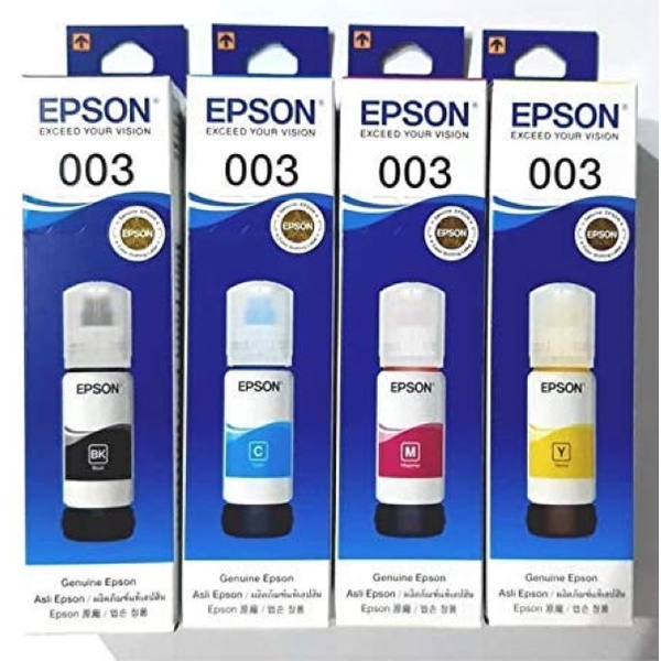 Epson 003 Ink Cartridge Pack Of 4 For Use Epson L1110l3110l3116l5190l3156l3150 Shopee India 0596