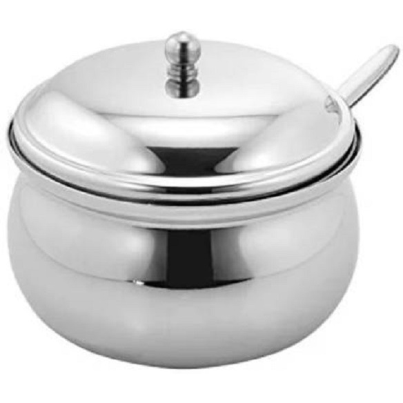 STORKINS STAINLESS STEEL (GHEE/ PICKLE)POT 20 GAUGE 250 ml Steel