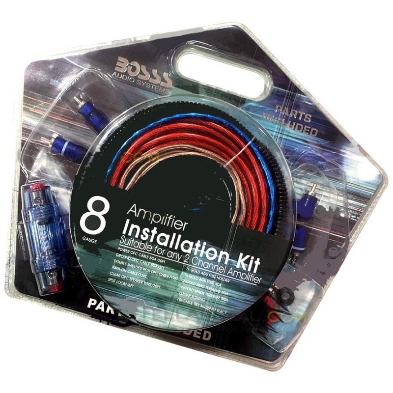 13 Hi 13 High Quality Boss Audio Systems Installation Wiring Kit Suitable For Any 2 Amplifier Two Class B Car Amplifier Shopee India