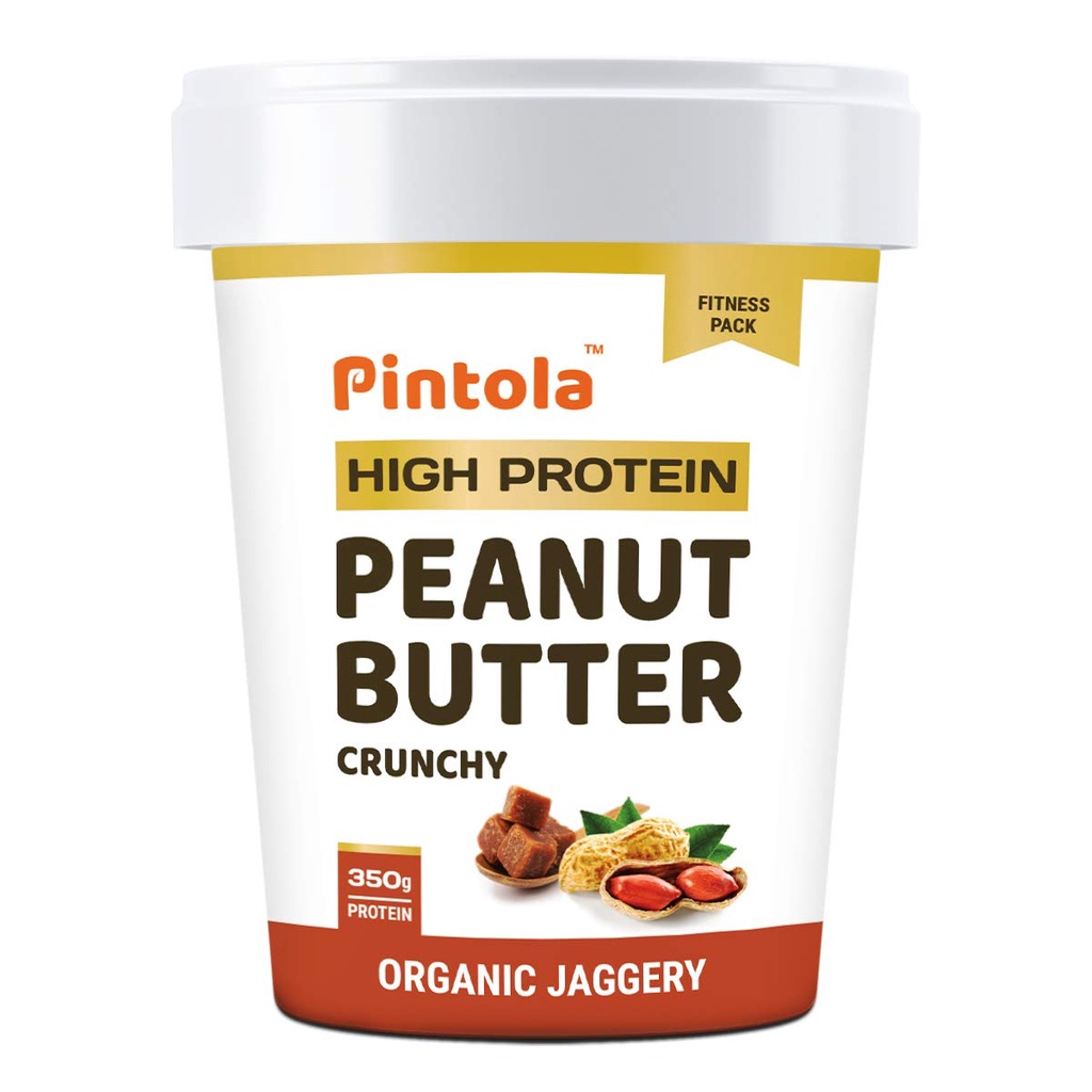 Pintola HIGH Protein Peanut Butter JAGGERY) (Crunchy, 1kg