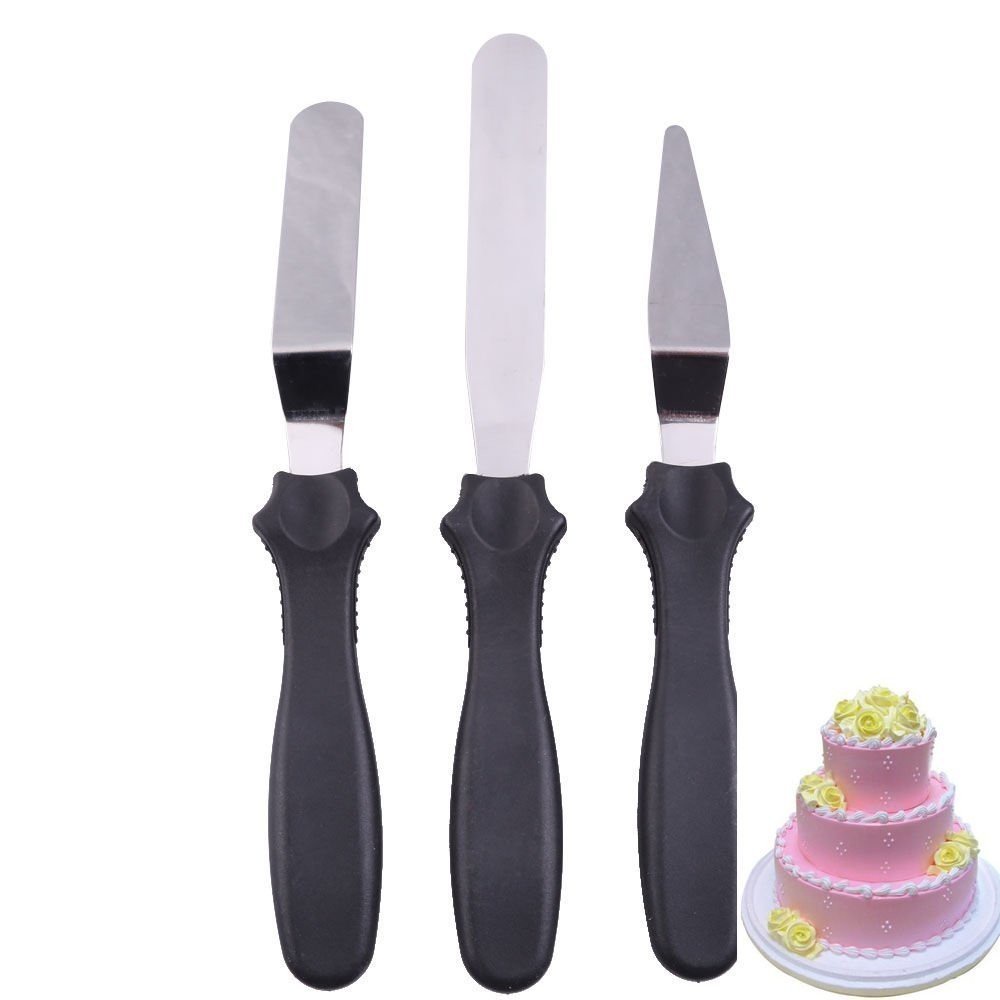 ROYALDEALS RD 3 PCs Cake Palette Knife Steel Icing Spatula Set Shopee India