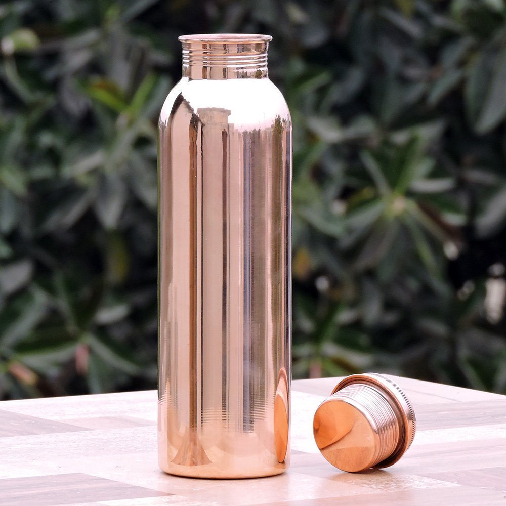 Pure Copper Ayurvedic 1.5ltr Water Storage Jug WITH 2 FREE COPPER GLASSES COMBO 