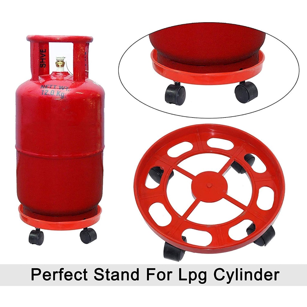 Gas Cylinder Heavy Stands, LPG Cylinder Trolley Easily Movable Stand