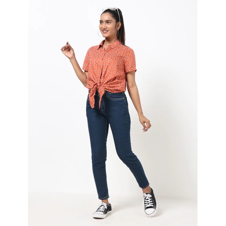 high west denim blouse