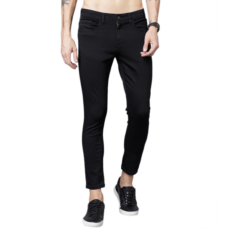 ankle length black jeans for men