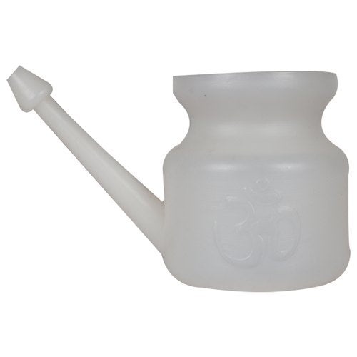 Plastic Neti Pot Om Print 450ml (White) Shopee India