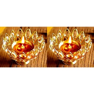 KSJONE Traditional Brass Ganesha/Siddhivinayak Oil Lamp Diwali Puja Jyoti Diya Deepawali Diya/Oil Lamp/Candle Tea Light Holder/Diwali Decoration 10 cm