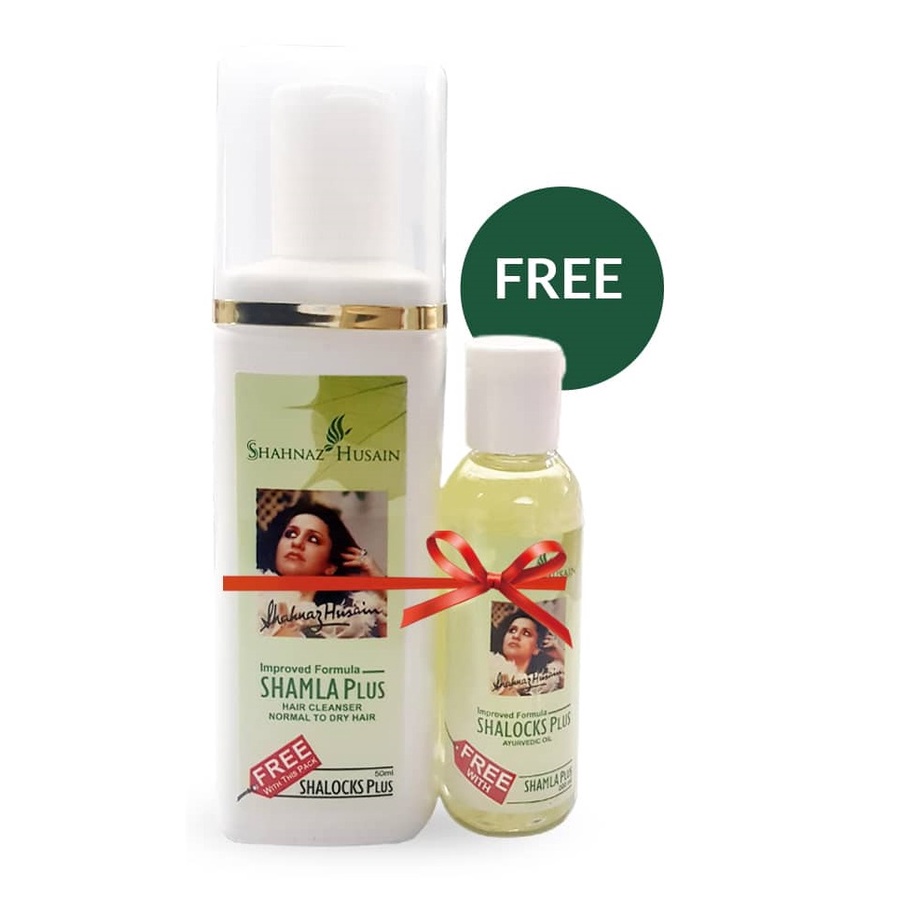 Shahnaz Husain Shamla Plus 200ml + FREE Shalocks Plus Ayurvedic Oil 50ml Shopee India