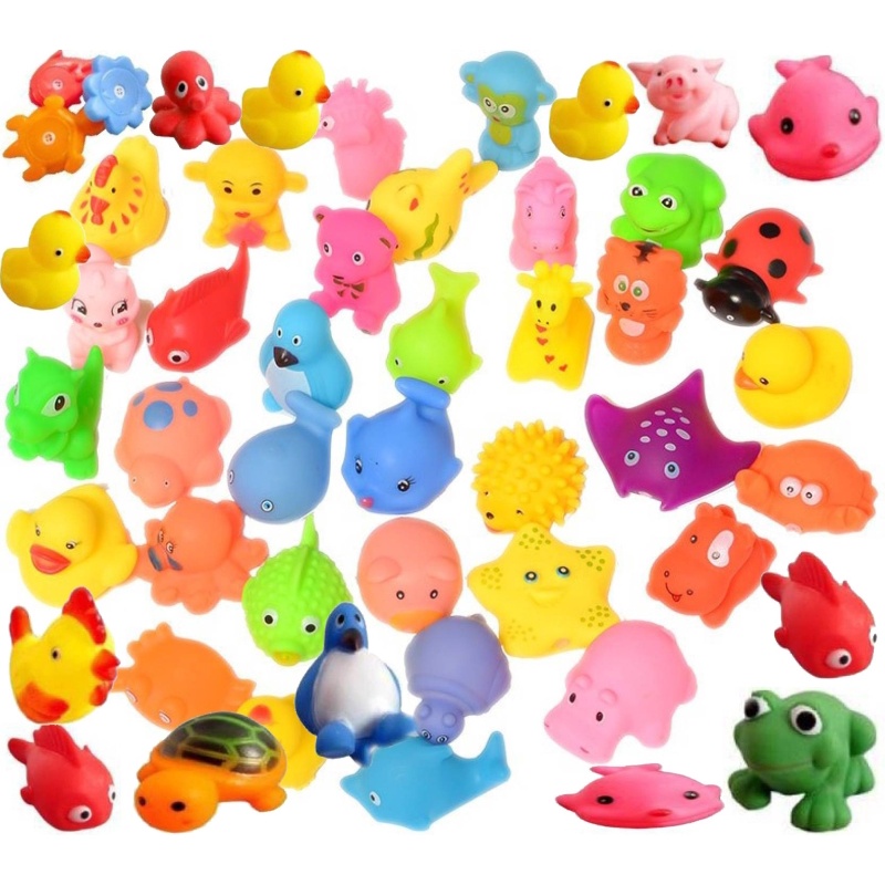 TechHark 12 Pcs New Born Baby Chu Chu Bath Toys With BPA Free Non-Toxic ...