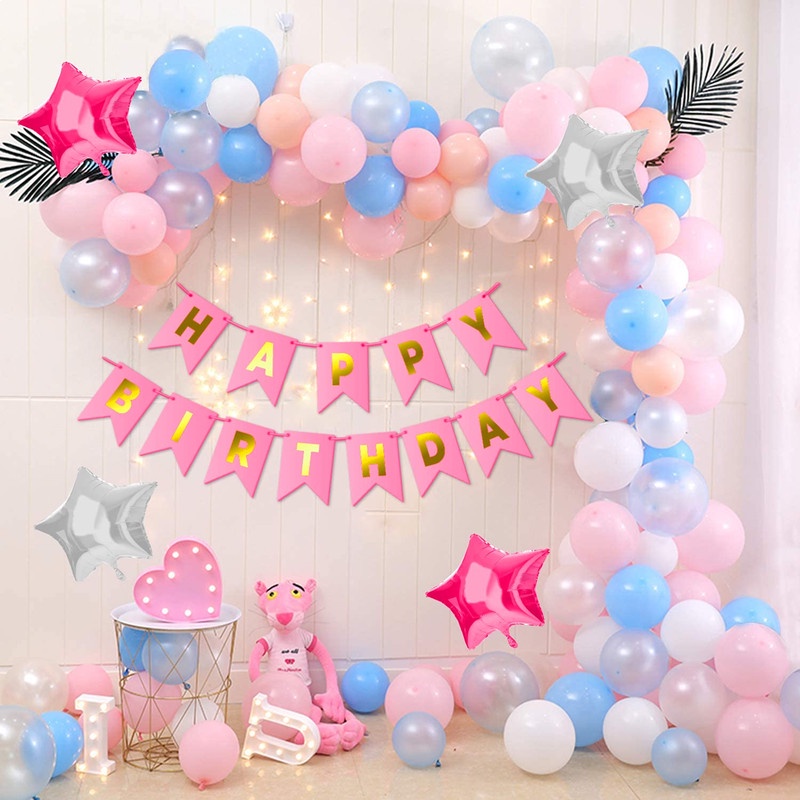 Happy Birthday Decorations Kit / Items | Birthday Theme Decorations ...