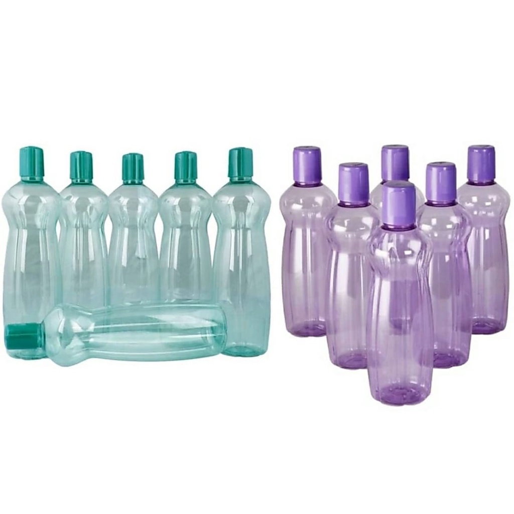 Milton Pacific Purple And Green Plastic Fridge Water Bottle Set Of 12 1000 Ml Bottle Pack Of 12 Purple Green Plasti Shopee India