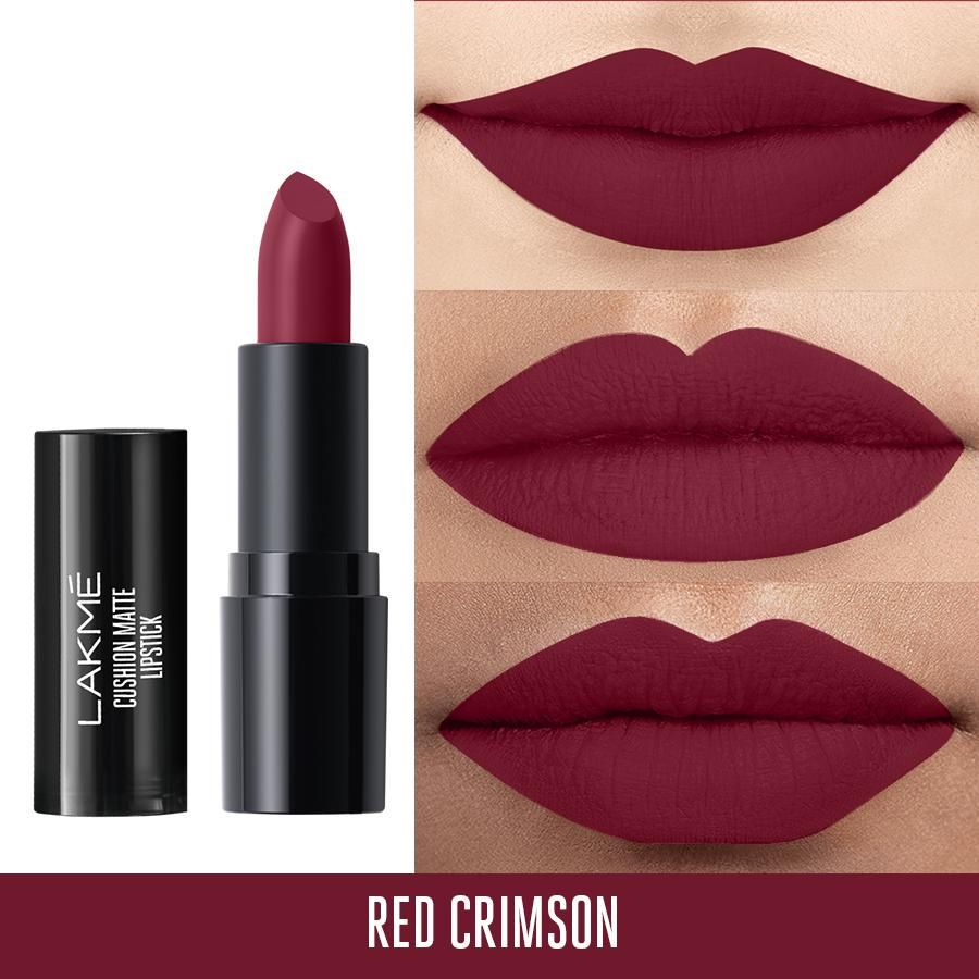 Lakme Cushion Matte Lipstick Cr07 Red Crimson Shopee India 