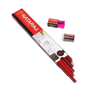 eraser 30X Nataraj Bold Pencil Super black free sharpener SCHOOL HOME use
