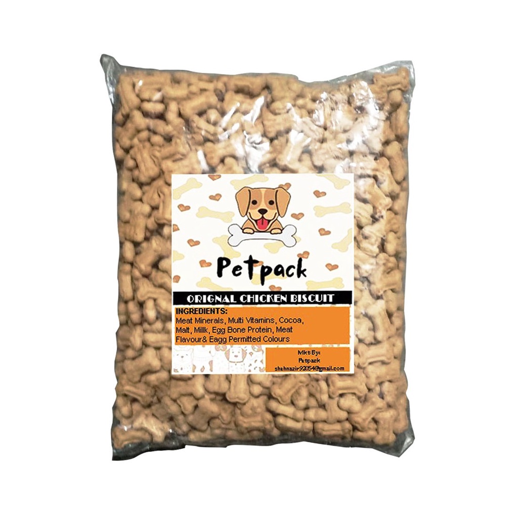 Petpack Real Chicken Puppy Biscuits, Chicken Flavour, Dog Treat 1 KG Shopee India
