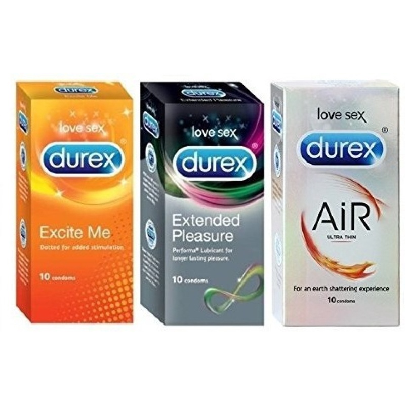 DUREX Honeymoon Combo Condoms Monthly Pack 30 Condom Set Of 3 30 