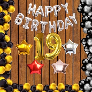 Fanex Solid No 19 Gold Foil Balloons Shopee India