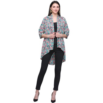 floral print shrug coat