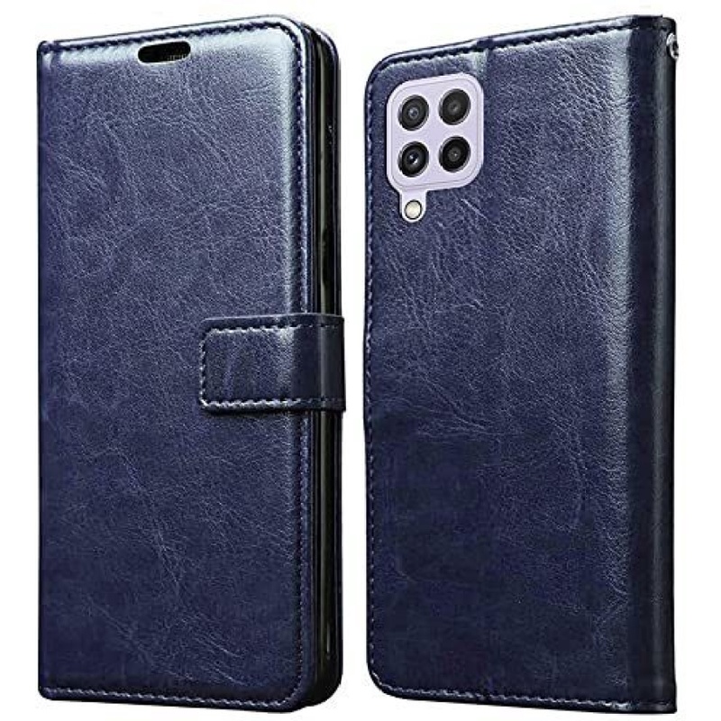 GoodsUrChoice Flip Cover for Samsung Galaxy F22 (Blue) Shopee India