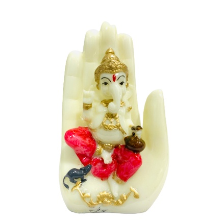 Hand Palm Lord Ganpati Ganesha ji Idol Murti Decorative Showpiece Figurine Gifts
