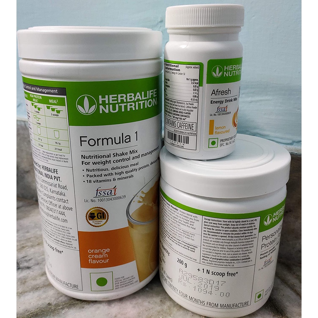 Herbalife Nutrition Weight Loss Package Formula1 (Orange Cream) and Personalized Protein Powder