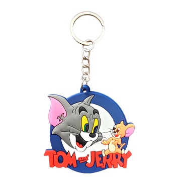 Tom and Jerry 2 Pieces Keyring Bagcharm Keychain Zip puller Rubber PVC