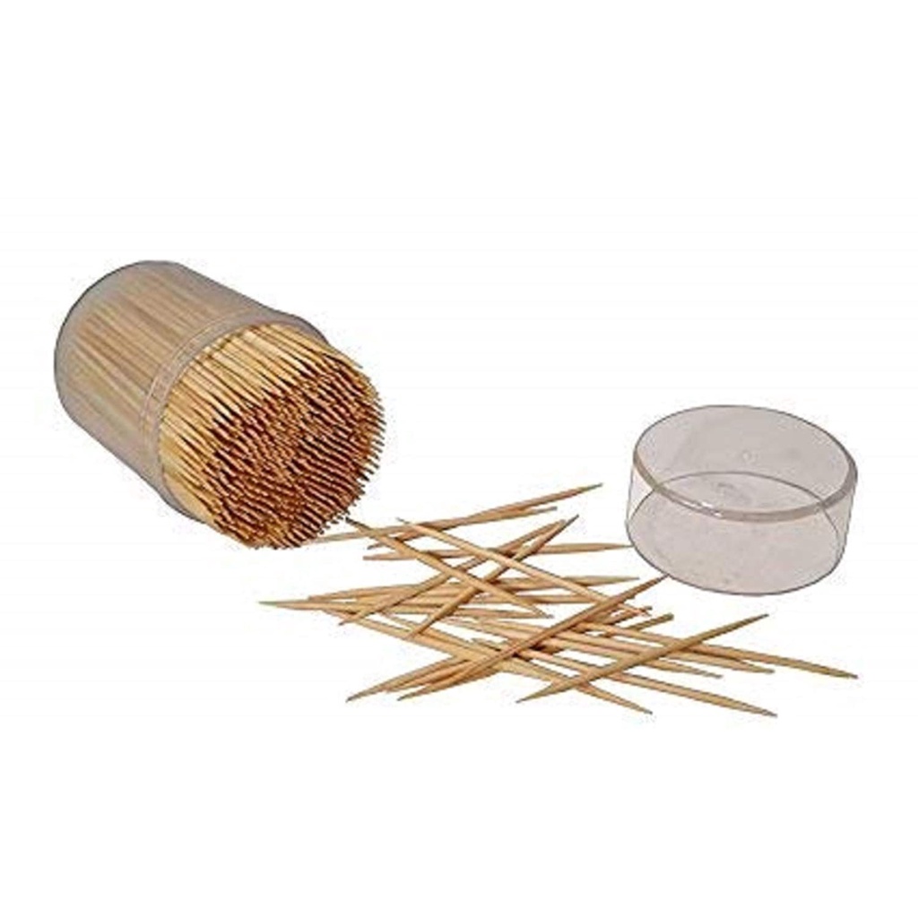 niumanery 100Pcs Disposable Bamboo Wooden Toothpicks Dental Double Sided Home Restaurant 