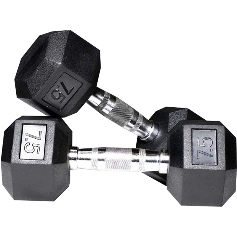 Virtuous Rubber Coated Professional Hex Dumbbells Fixed Weight Dumbbell