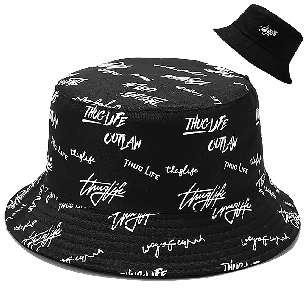 Bucket Hats Cotton Beach Sun Hat for Women Summer Travel Outdoor Reversible Cap Fishing Hat for Men 