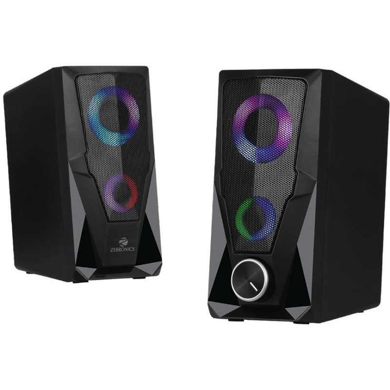 ZEBRONICS ZEBWARRIOR 10 W Laptop/Desktop Speaker (Black, Black, 2.0