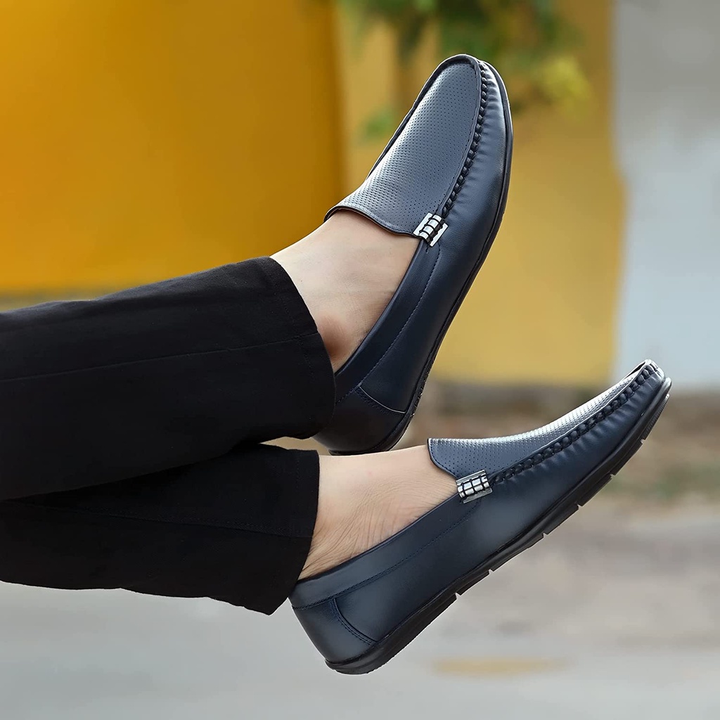 synthetic leather loafers