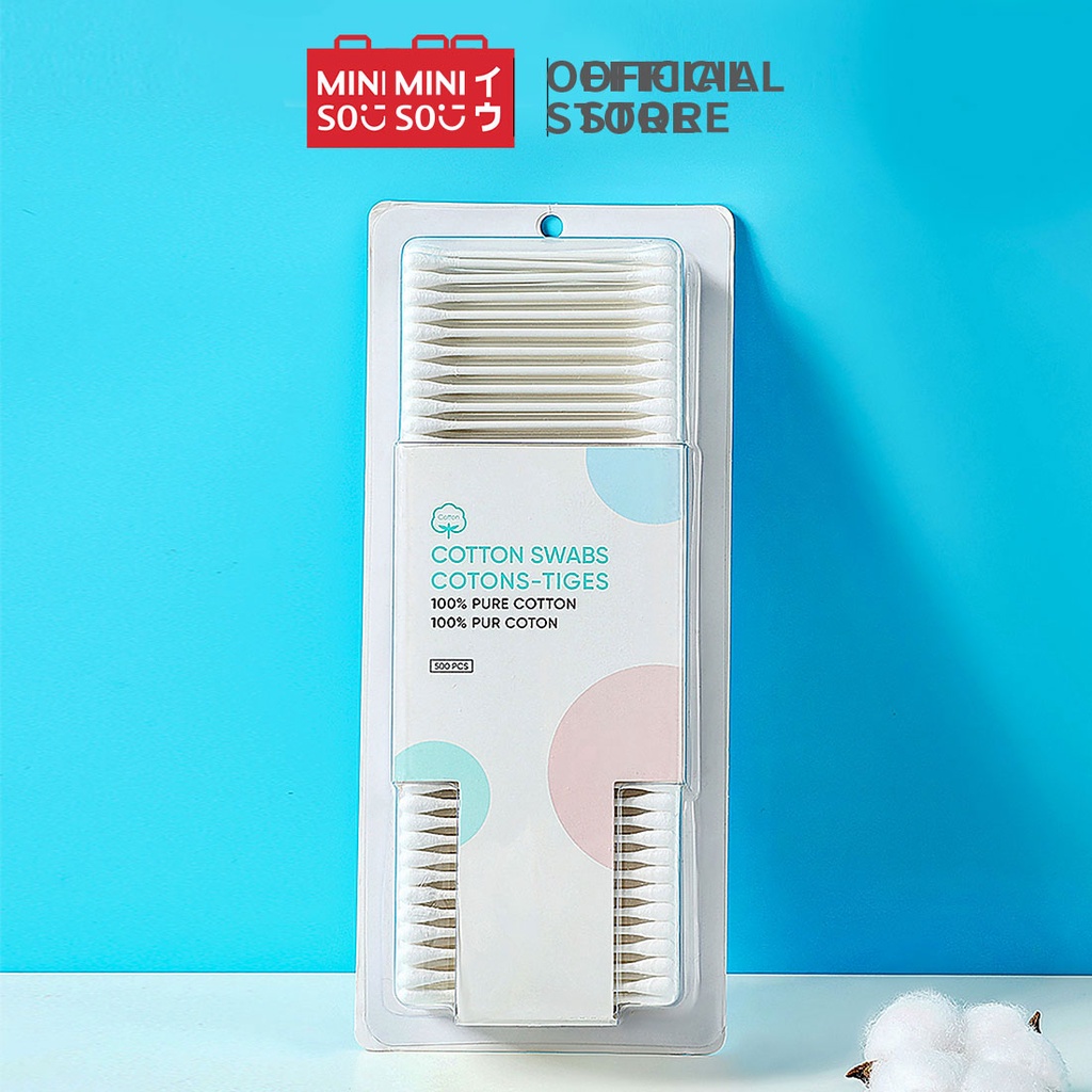 MINISO Plastic Stick Cotton Swabs Ear Buds (500 Pcs) Shopee India