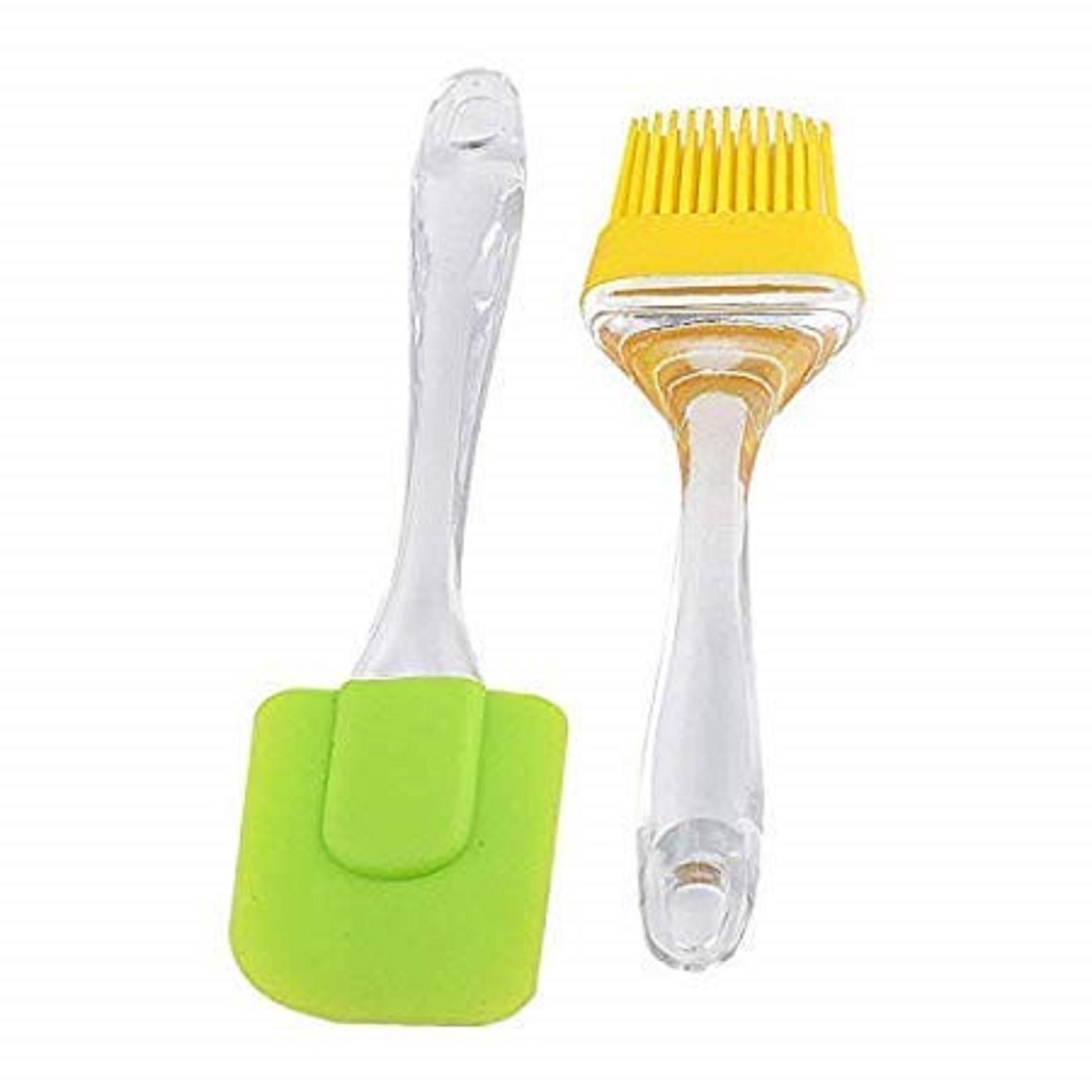 Silicone Brush and Spatula Set, 2Pieces (Assorted) Shopee India