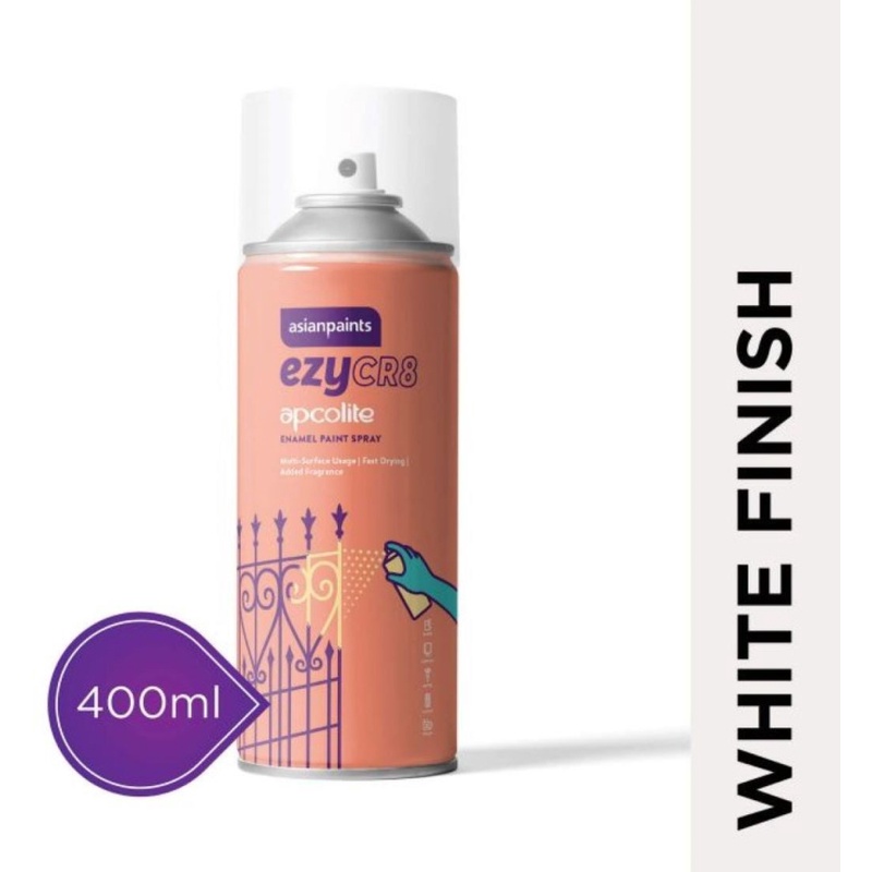 ASIAN PAINTS ASIAN PAINT SPRAY WHITE WHITE Spray Paint 400 ml (Pack