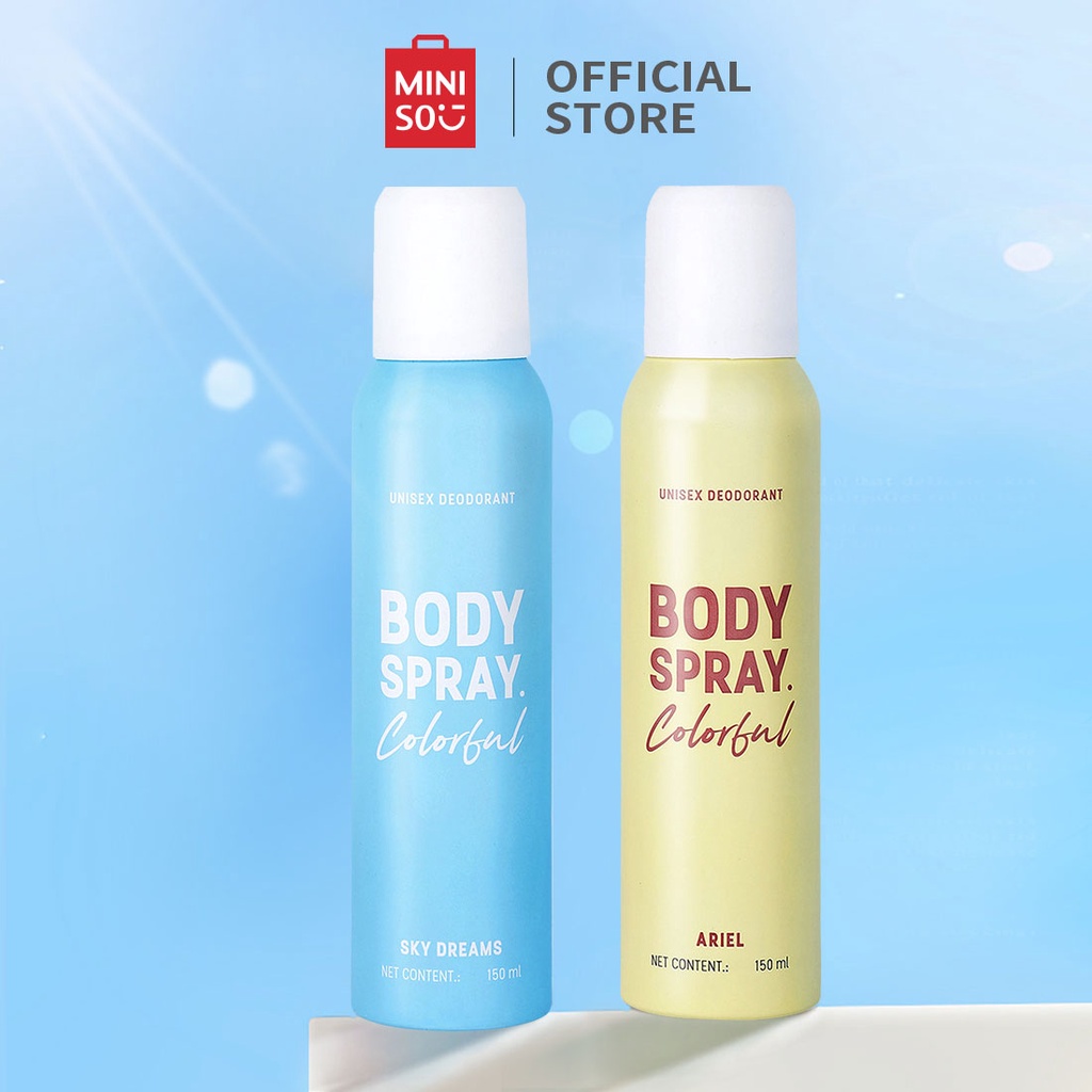 MINISO Body Spray 150ml Colorful Unisex Deodorant | Shopee India