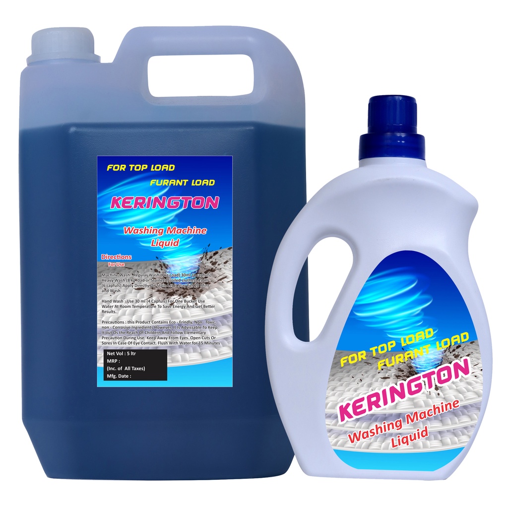 KERINGTON Washing Machine Liquid Top Load and Front Load 5lt And 1lt Extra Liquid Rose Liquid