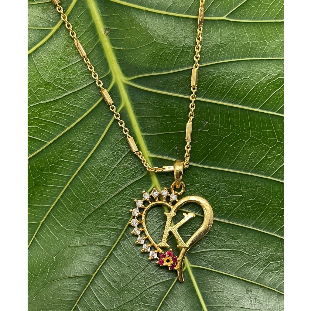Mangalsutra K Letter Gold Plated Pendant Locket For Girls Women Alloy Design New Model Inch Short Long Stylish Traditional Fashionable Chain Alphabet Name Mangalsutras Brass Alloy Mangalsutra Shopee India