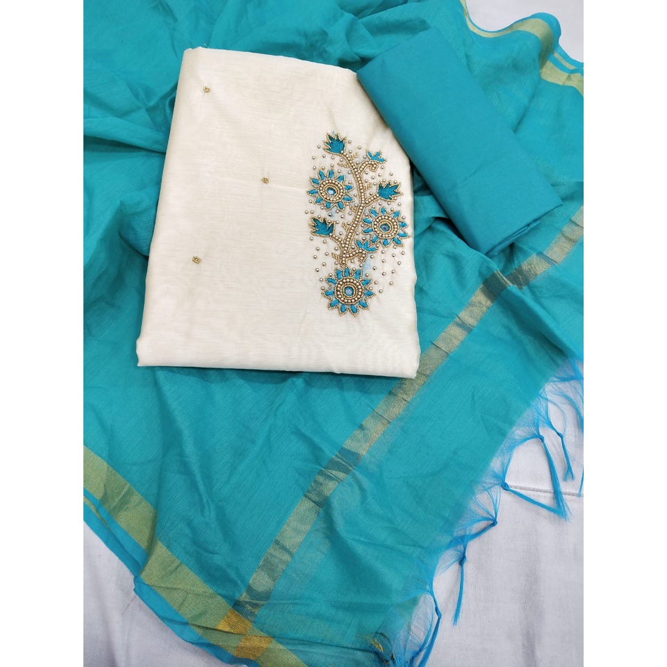 cotton unstitched suit material