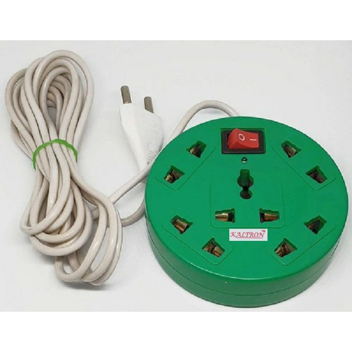 Kaltron Mini Round 5+1 Extension Board/Extension Cord (Cord Length- 2 ...