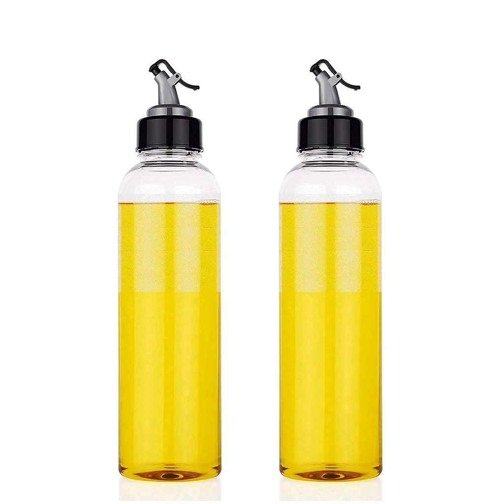 Plastic 1 litres Oil Dispenser for Cooking, Easy Flow Oil and Vinegar