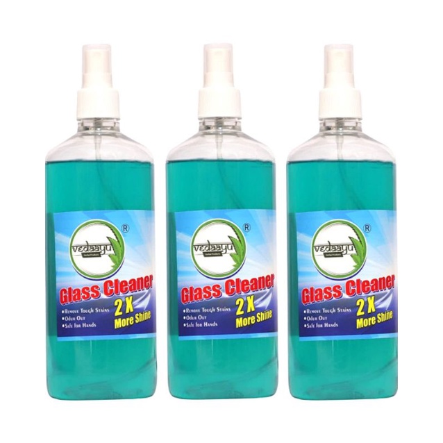 Organic Car Glass Cleaner Liquid 500 ML Pack of 3 Auto Care Glass Cleaner Spray Suitable for