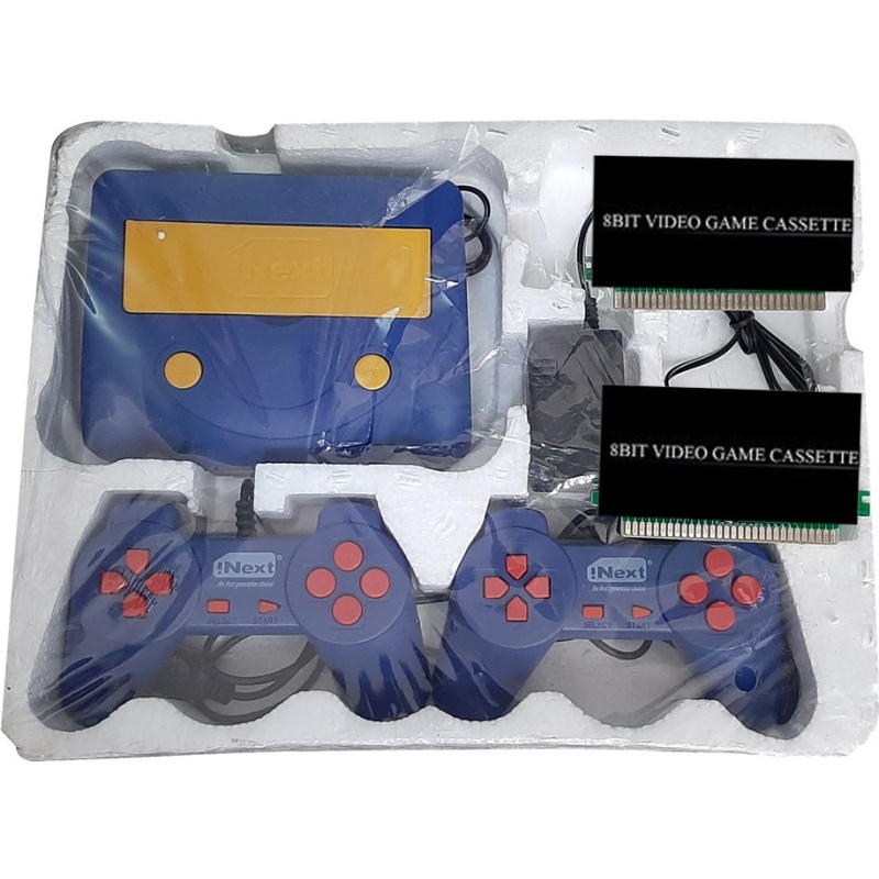 VK MART 8 BIT INEXT tv video game gaming console with 2 cassettes