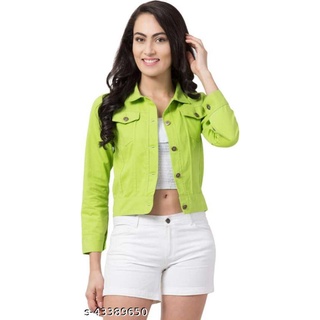 pale green denim jacket