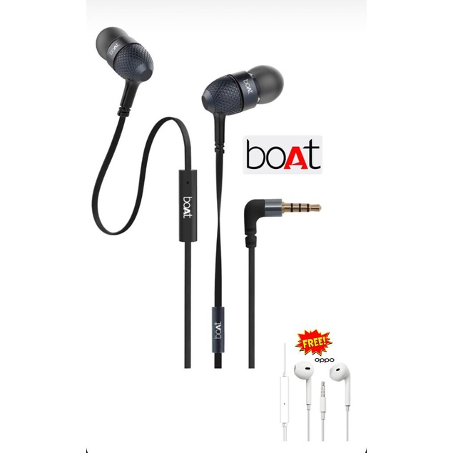 boAt BassHeads 225 Wired Headset (Black, In the Ear) Shopee India